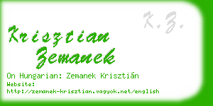 krisztian zemanek business card